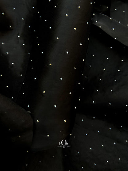 Partywear fabric for gowns in Delhi, luxurious Italian style. Imported organza fabric.