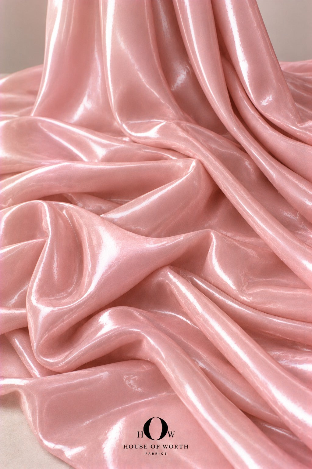 Pink liquid organza fabric for dresses and designer gowns