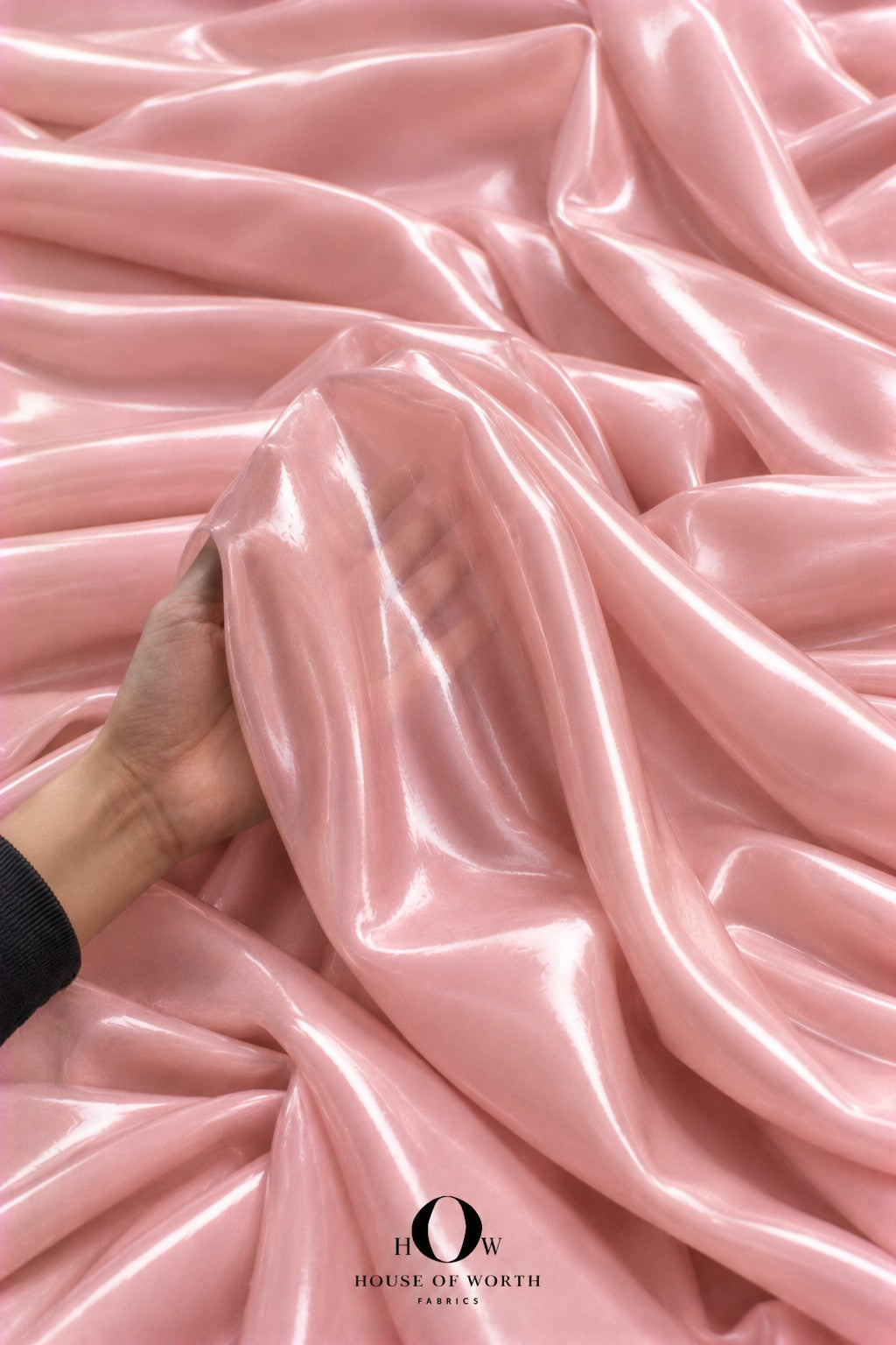 Pink organza fabric for saree and lehenga designs
