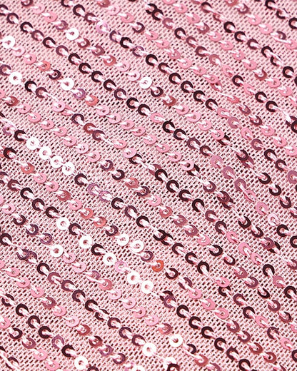 baby pink net sequins fabric