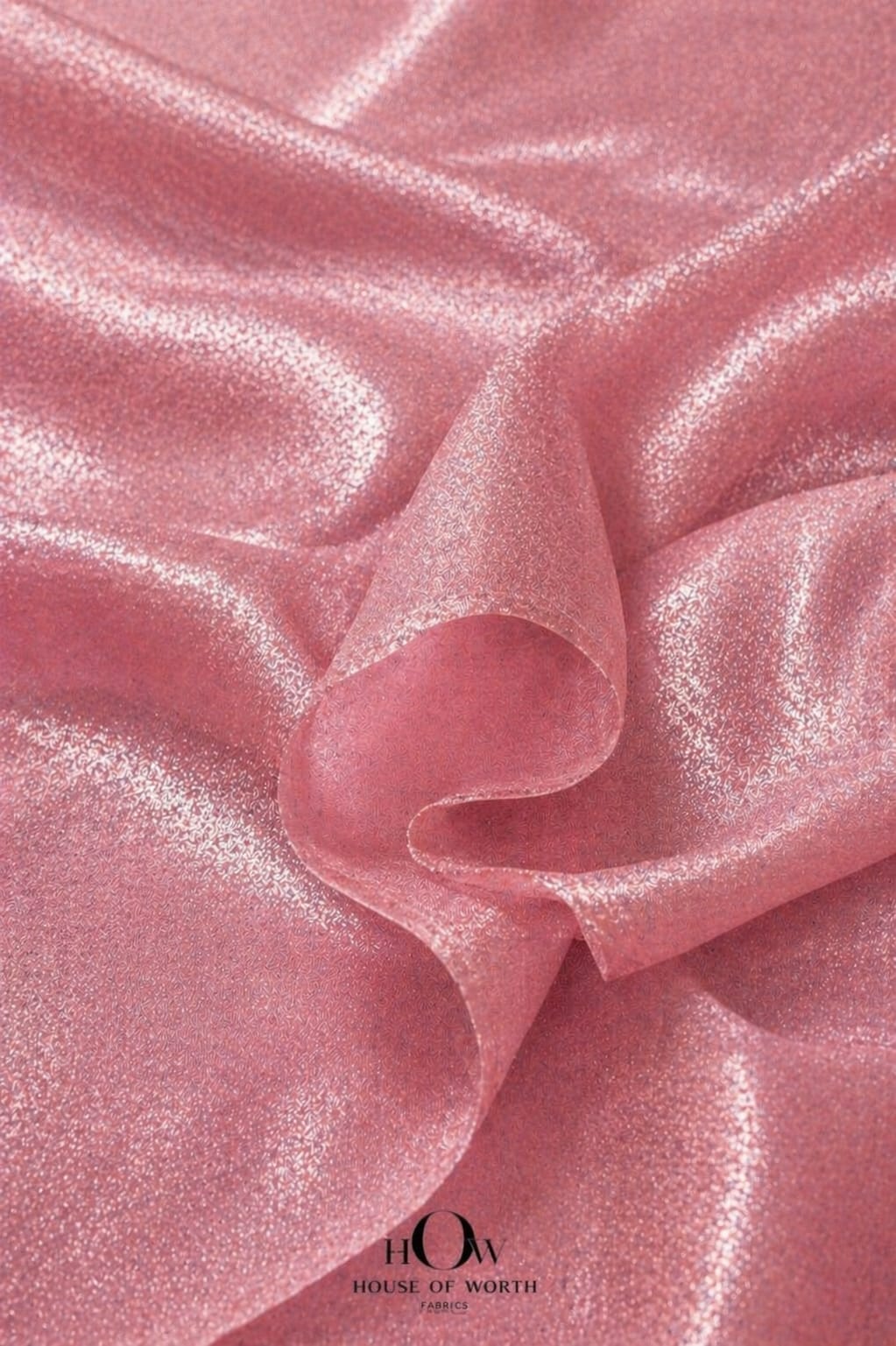 lightweight pink banarasi tissue fabric designer wear