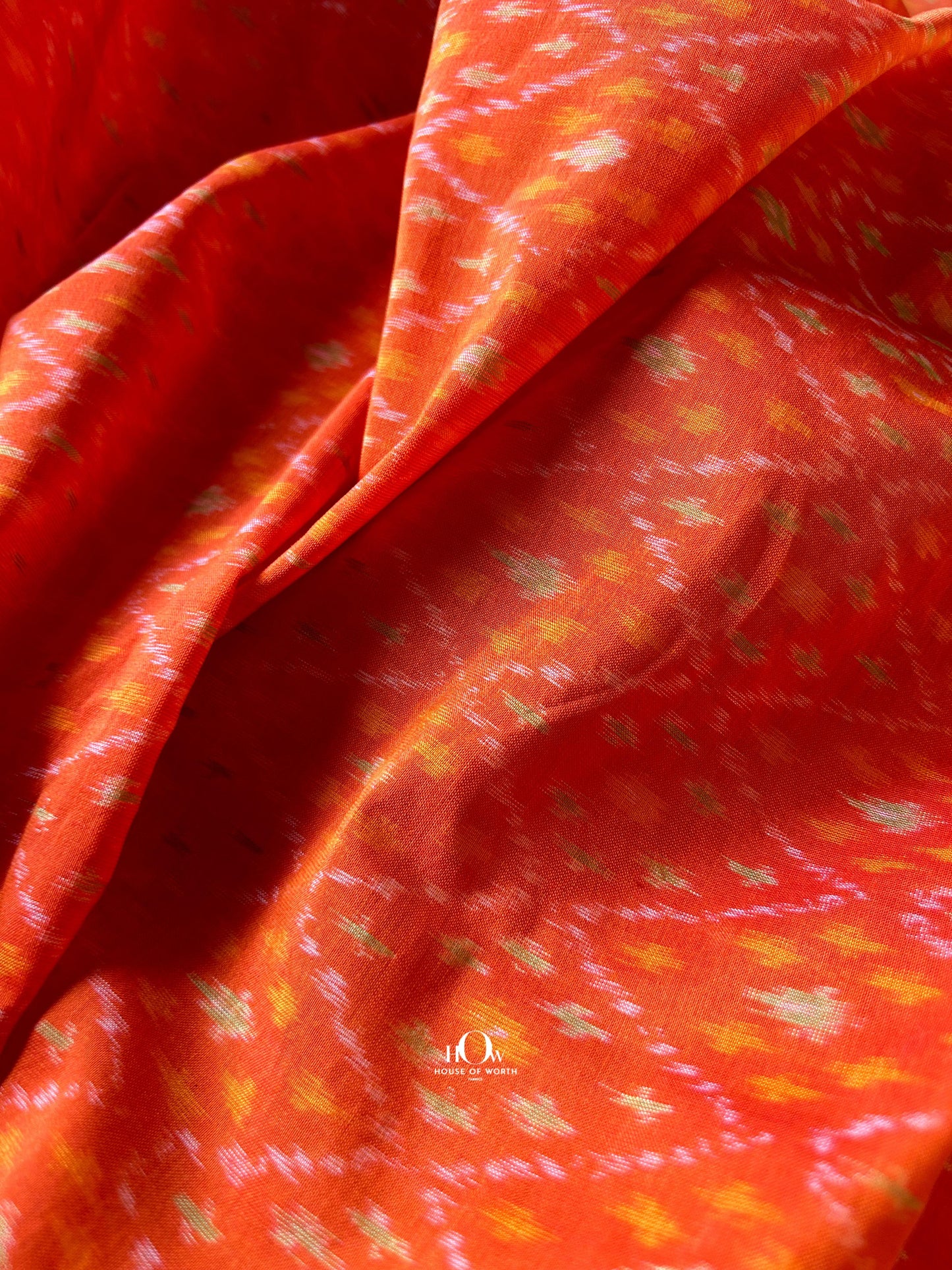 Designer double ikat silk for bridal lehengas – handwoven Pochampally silk