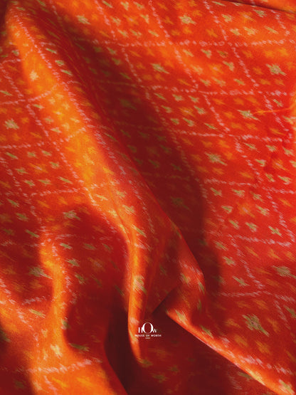 100% silk ikat fabric for sarees – authentic Pochampally weave from Telangana