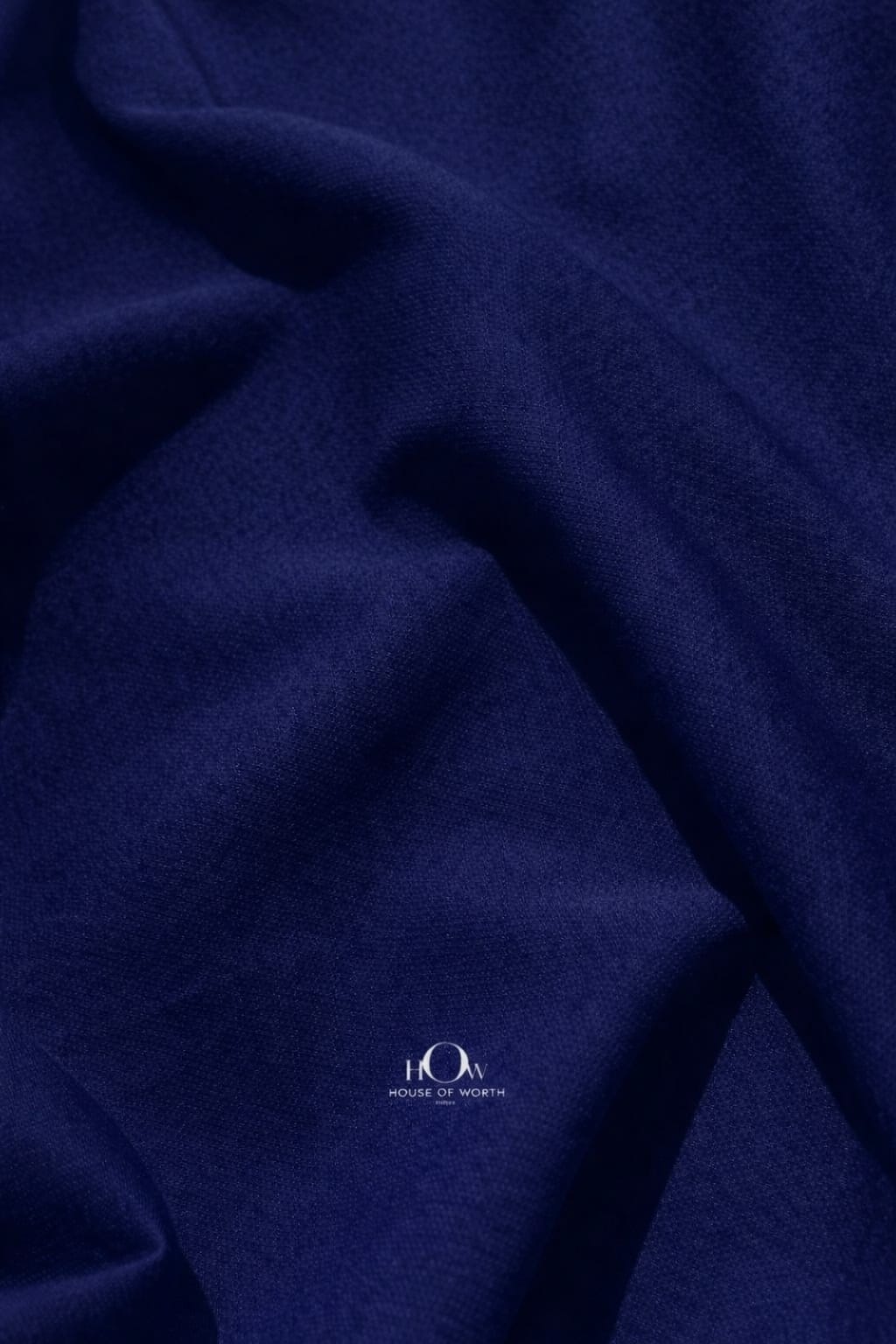 Navy blue premium crepe fabric drape for western wear gowns and tailored co-ords