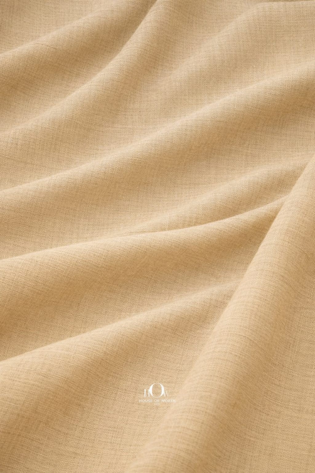 Imported beige cotton linen fabric drape for dresses, tops and co-ords
