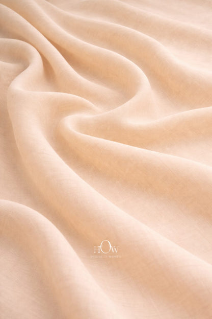 Premium imported beige cotton poplin fabric ideal for dresses and kurtas