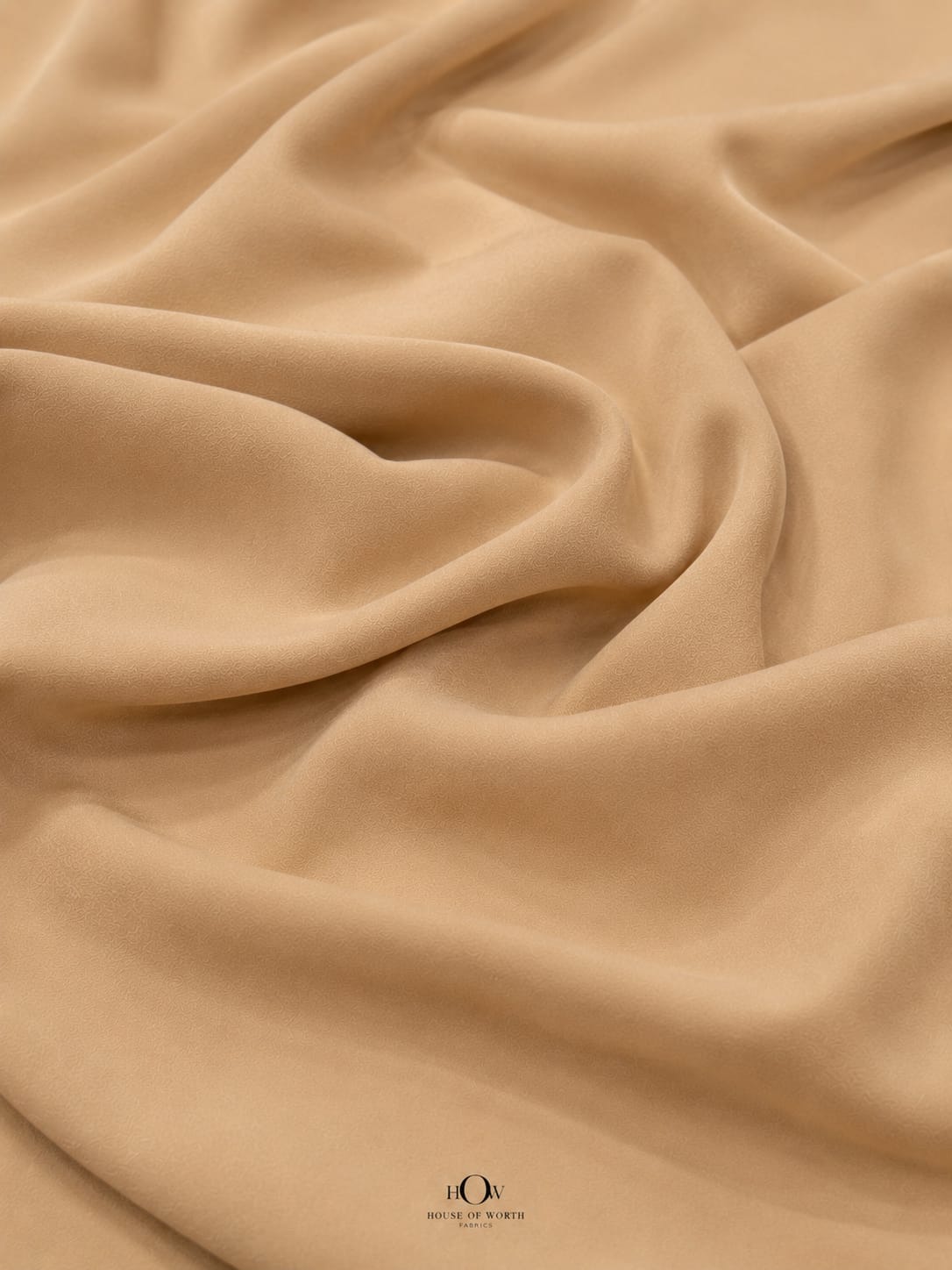 Neutral Beige Crepe Fabric with luxurious flowing silhouette