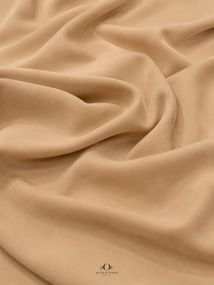Neutral Beige Crepe Fabric with luxurious flowing silhouette