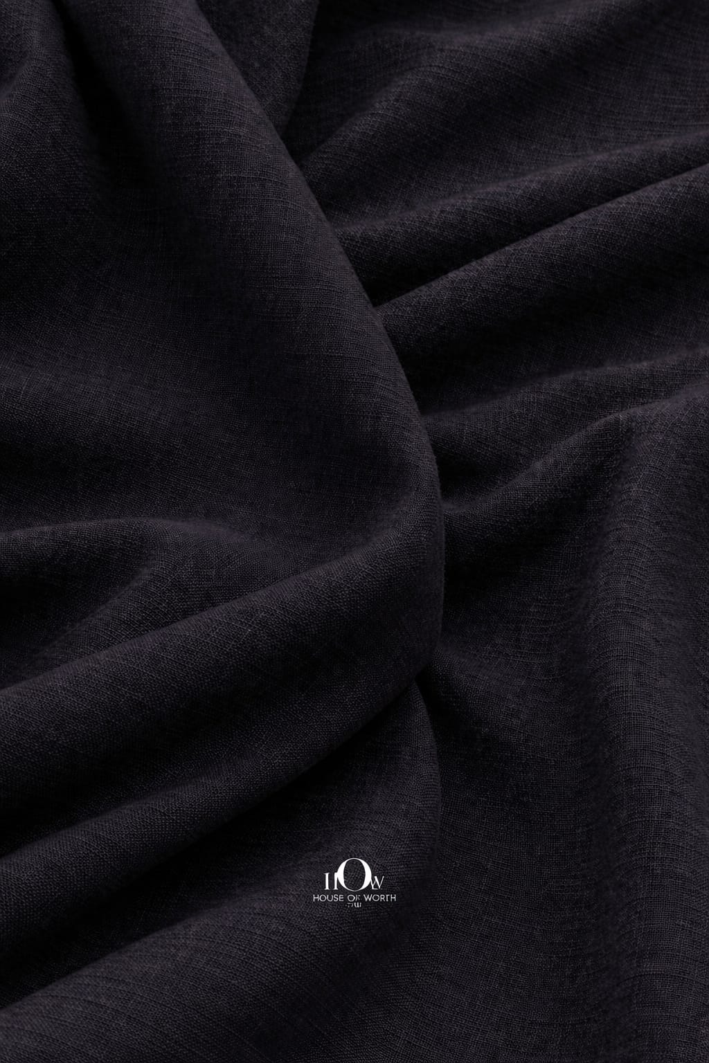 Imported black cotton linen fabric drape for dresses, kurtas and co-ords