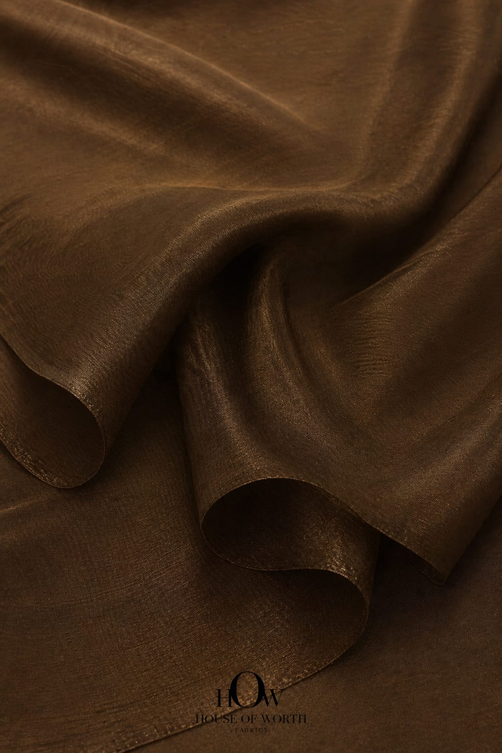 lightweight brown banarasi tissue fabric for sarees and suits