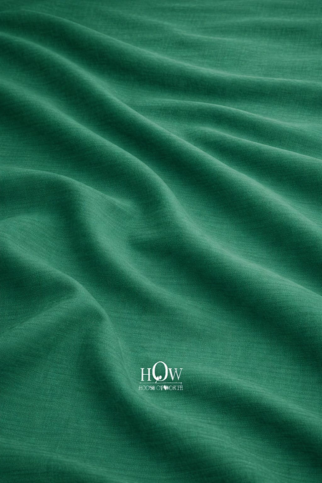 Emerald green cotton poplin fabric for shirts and dresses