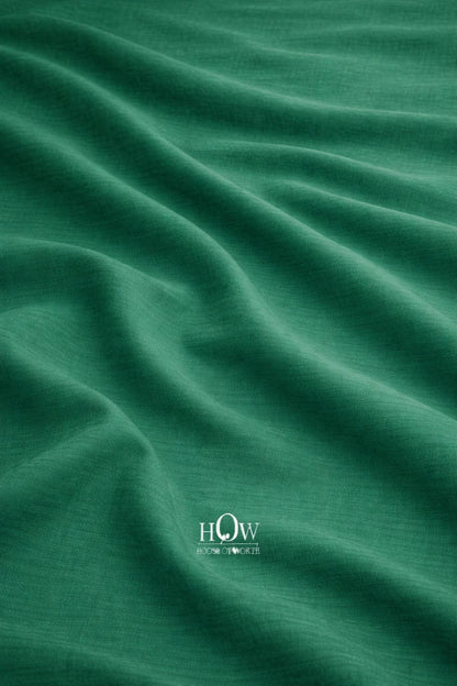 Emerald green cotton poplin fabric for shirts and dresses