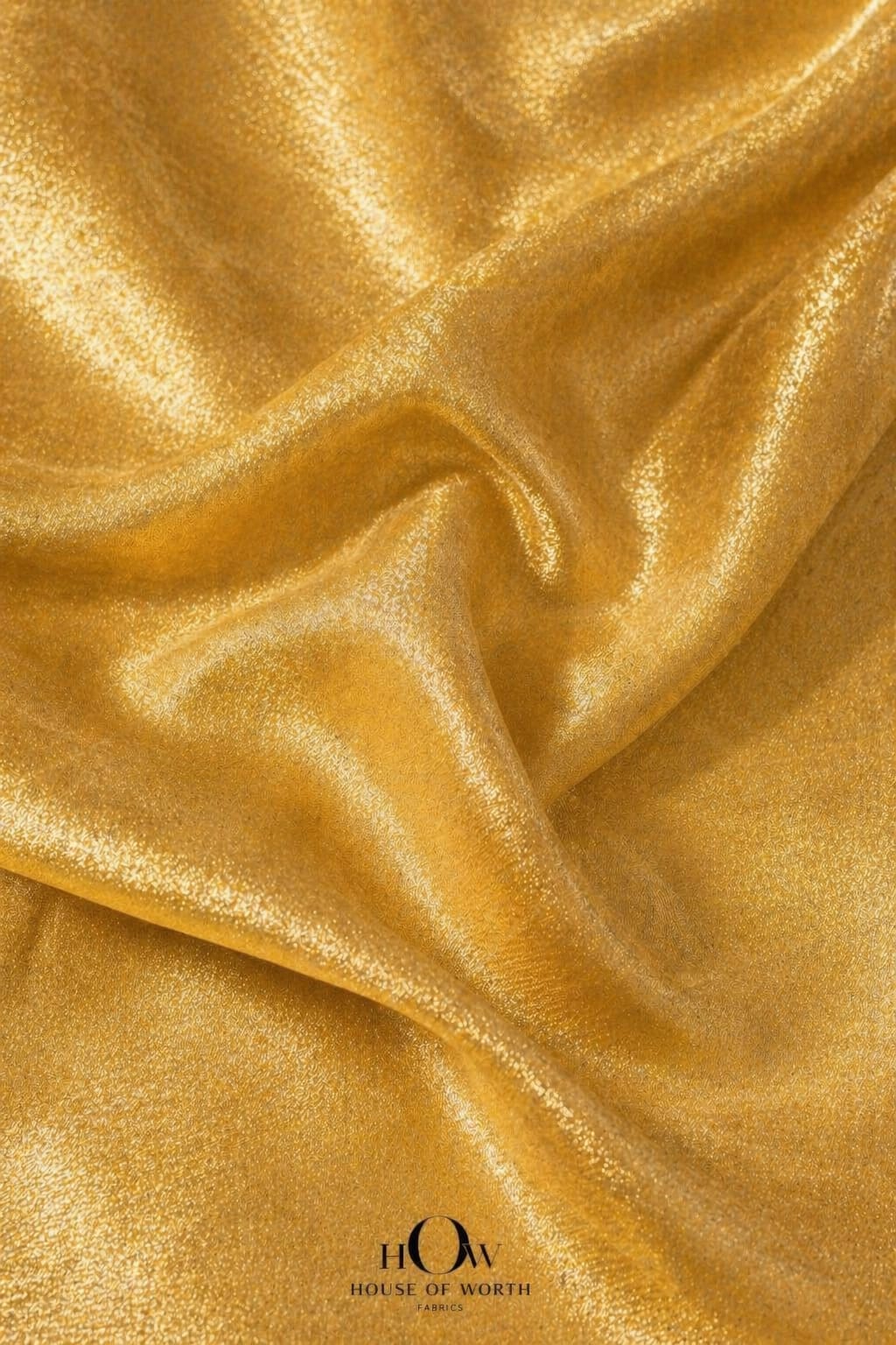 premium golden yellow banarasi tissue fabric for sarees