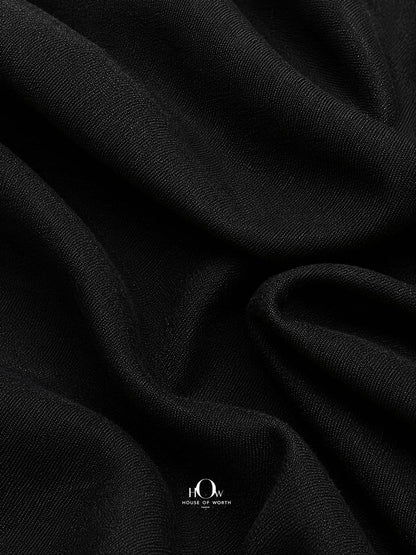 Premium imported black cotton denim fabric India House Of Worth
