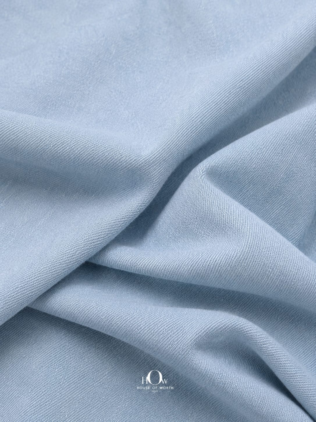 Premium imported ice blue cotton denim fabric India House Of Worth