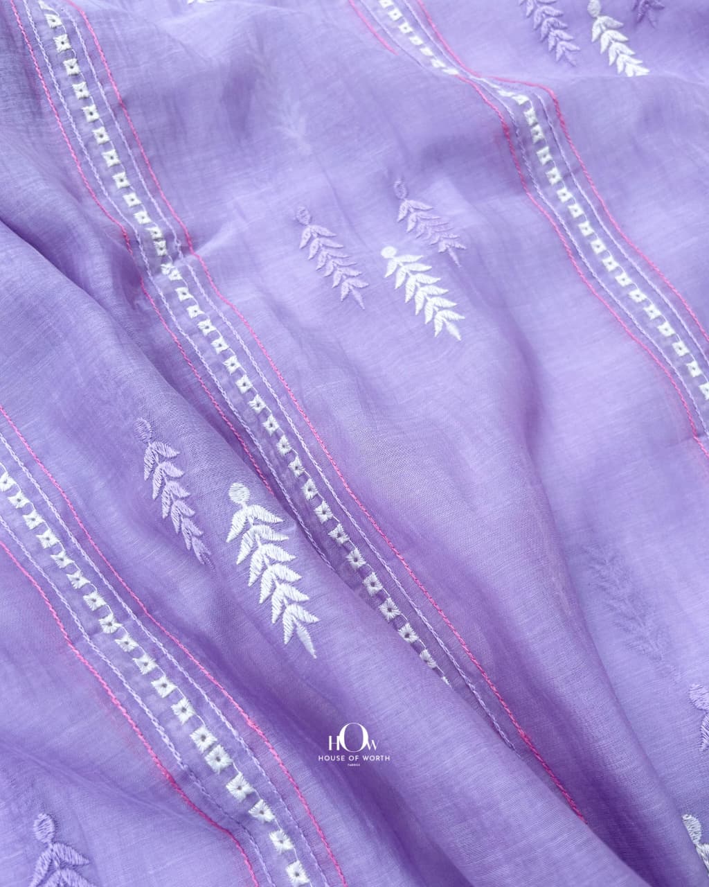 Premium mul chanderi fabric for dresses in Dusty Lavender