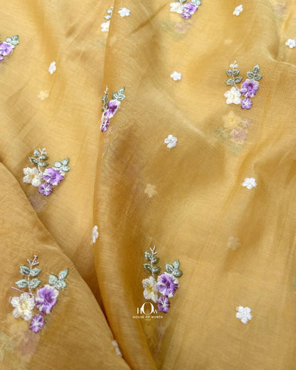 elegant mustard chanderi fabric for daily ethnic wear