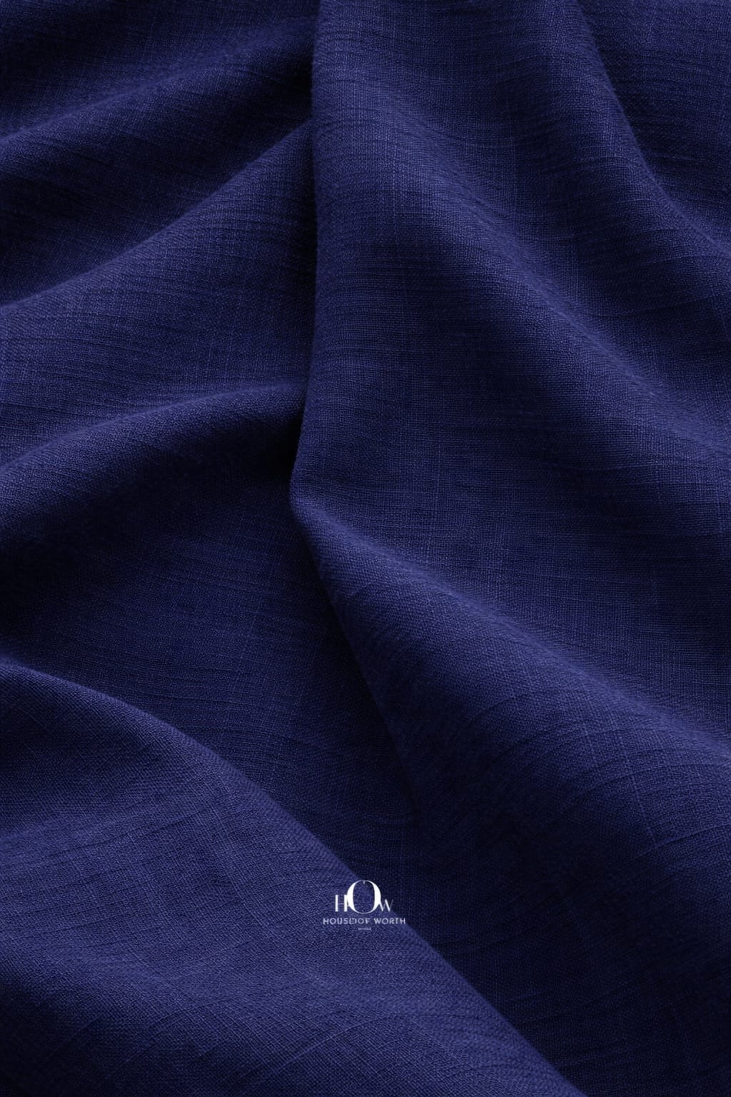 Imported navy cotton linen fabric drape detail for kurtas, dresses and co ords