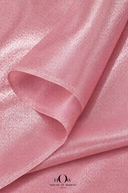 premium pink banarasi tissue fabric for suits and dupattas