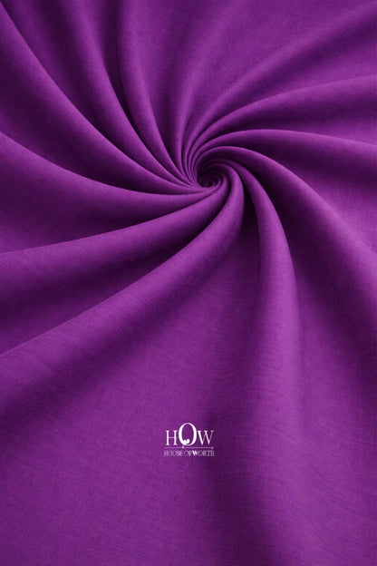 Purple cotton poplin fabric for dresses and designer garments