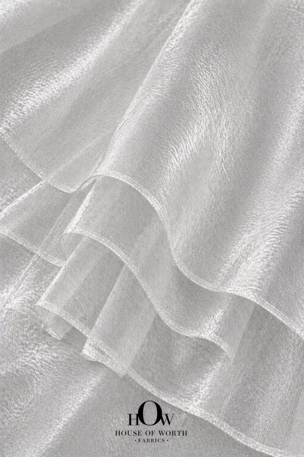premium silver white banarasi tissue fabric for bridal wear