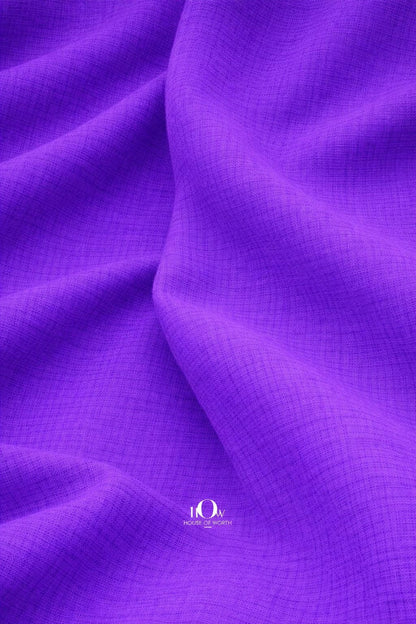  Imported violet cotton linen fabric drape on mannequin for dresses and co ords