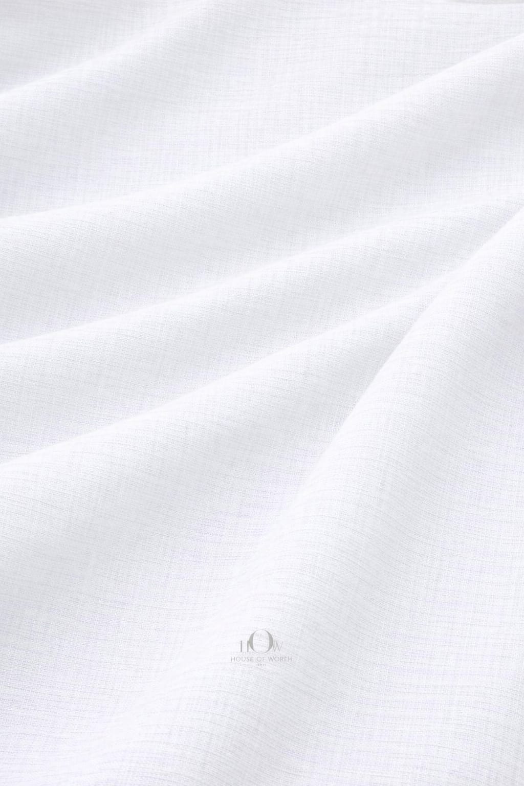 Imported white cotton linen fabric drape for dresses and elegant kurtas