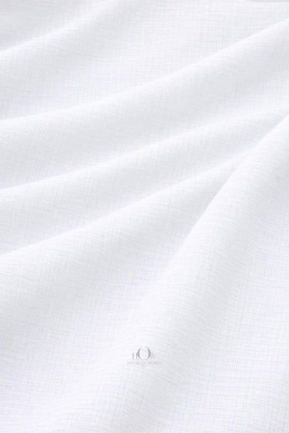 Imported white cotton linen fabric drape for dresses and elegant kurtas