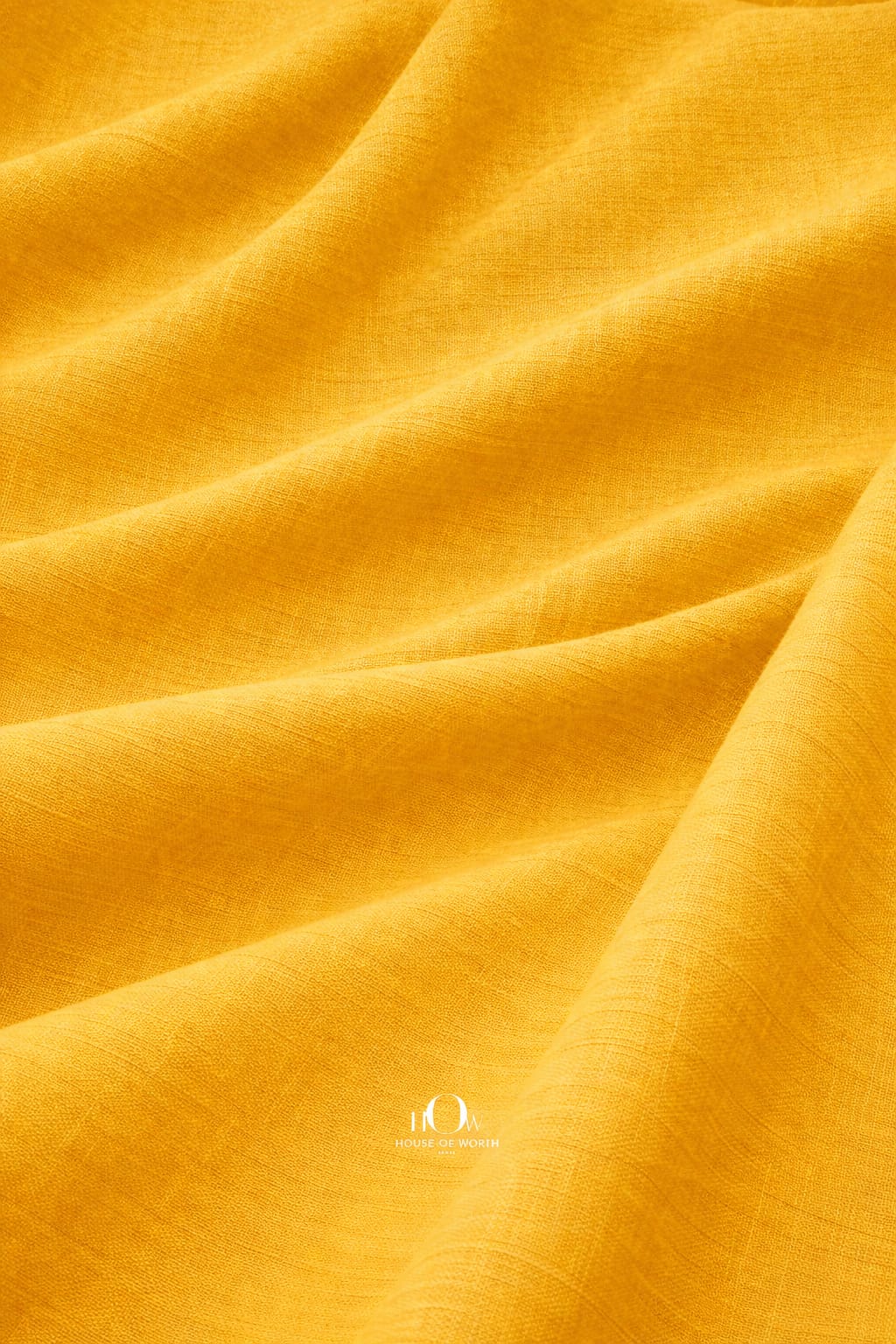 Imported yellow cotton linen fabric drape for dresses, tops and co-ords
