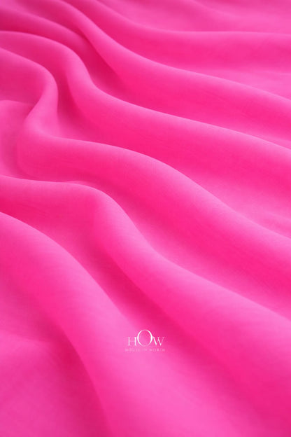 Rani pink cotton poplin fabric imported premium vibrant finish