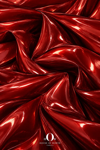 Red organza fabric for saree and lehenga designs