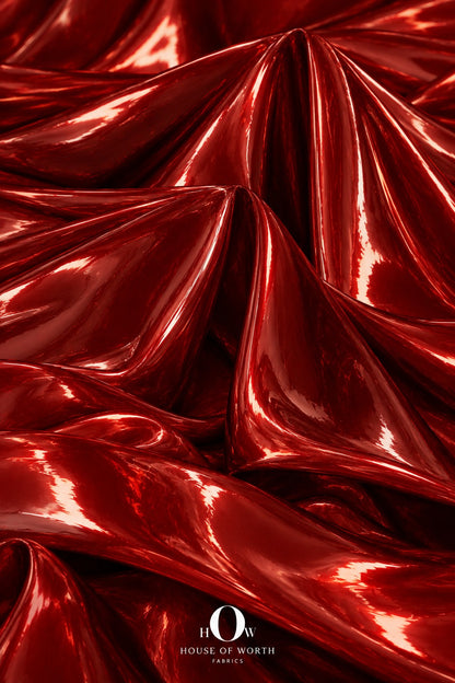 Imported red liquid organza for dupattas and festive ethnicwear