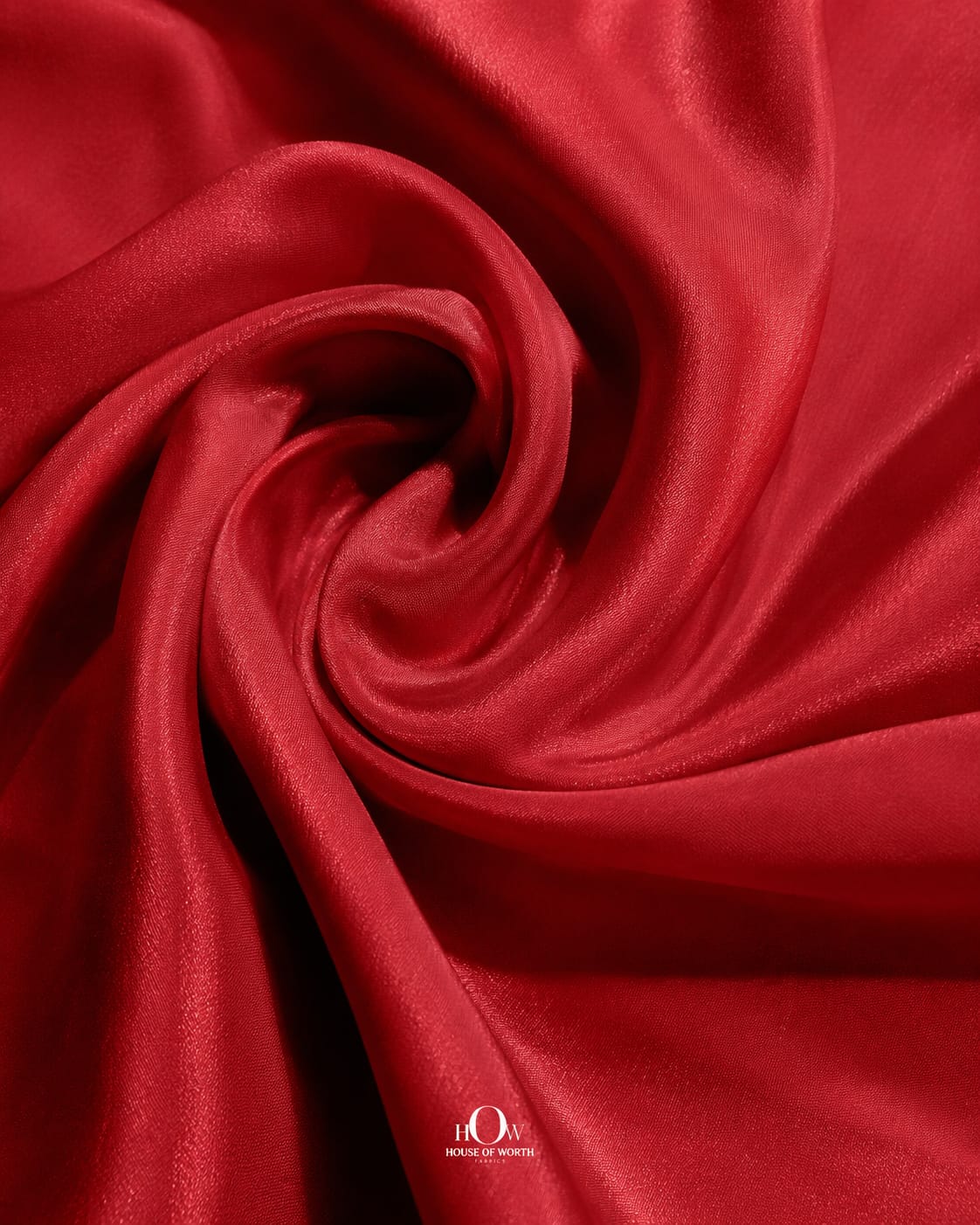 Red Natural Crepe Fabric with luxurious drape and elegant finish
