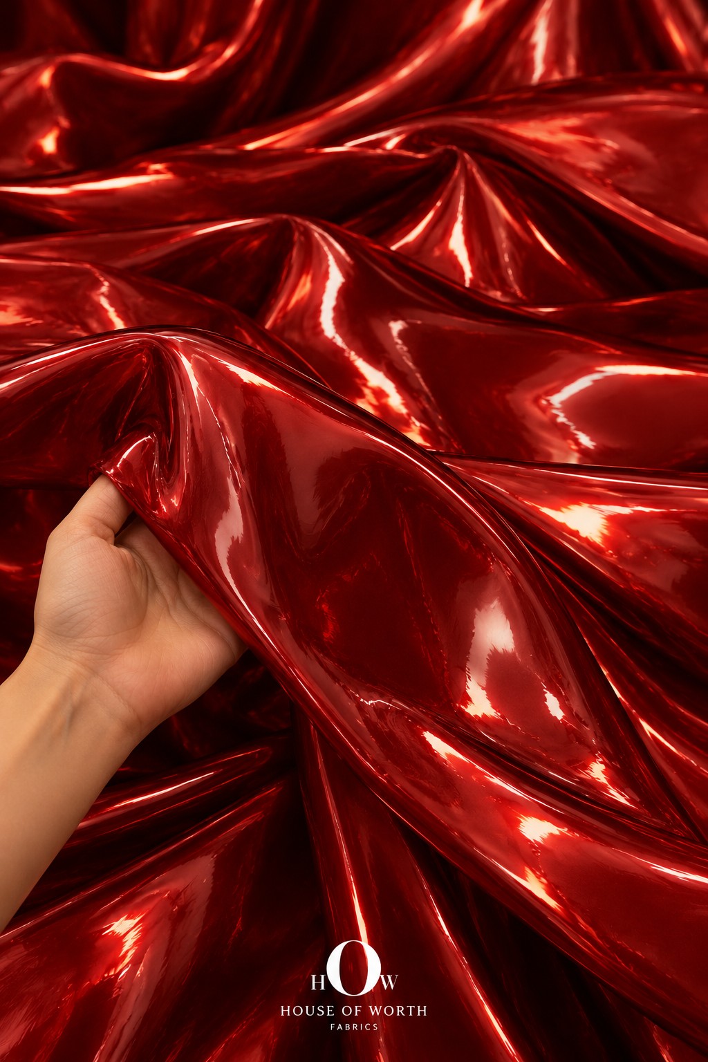 Red liquid organza fabric for cocktail dresses and western wear