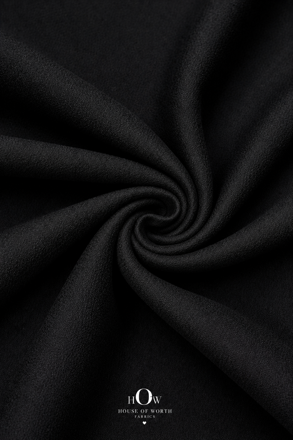Black Scuba Sandwich Fabric suitable for structured dresses, co-ords, skirts, jackets and western wear