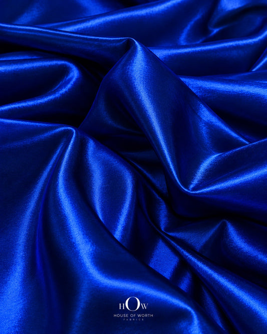 Royal blue imported metallic Disco Lycra fabric in polyester-spandex, 60 inch width