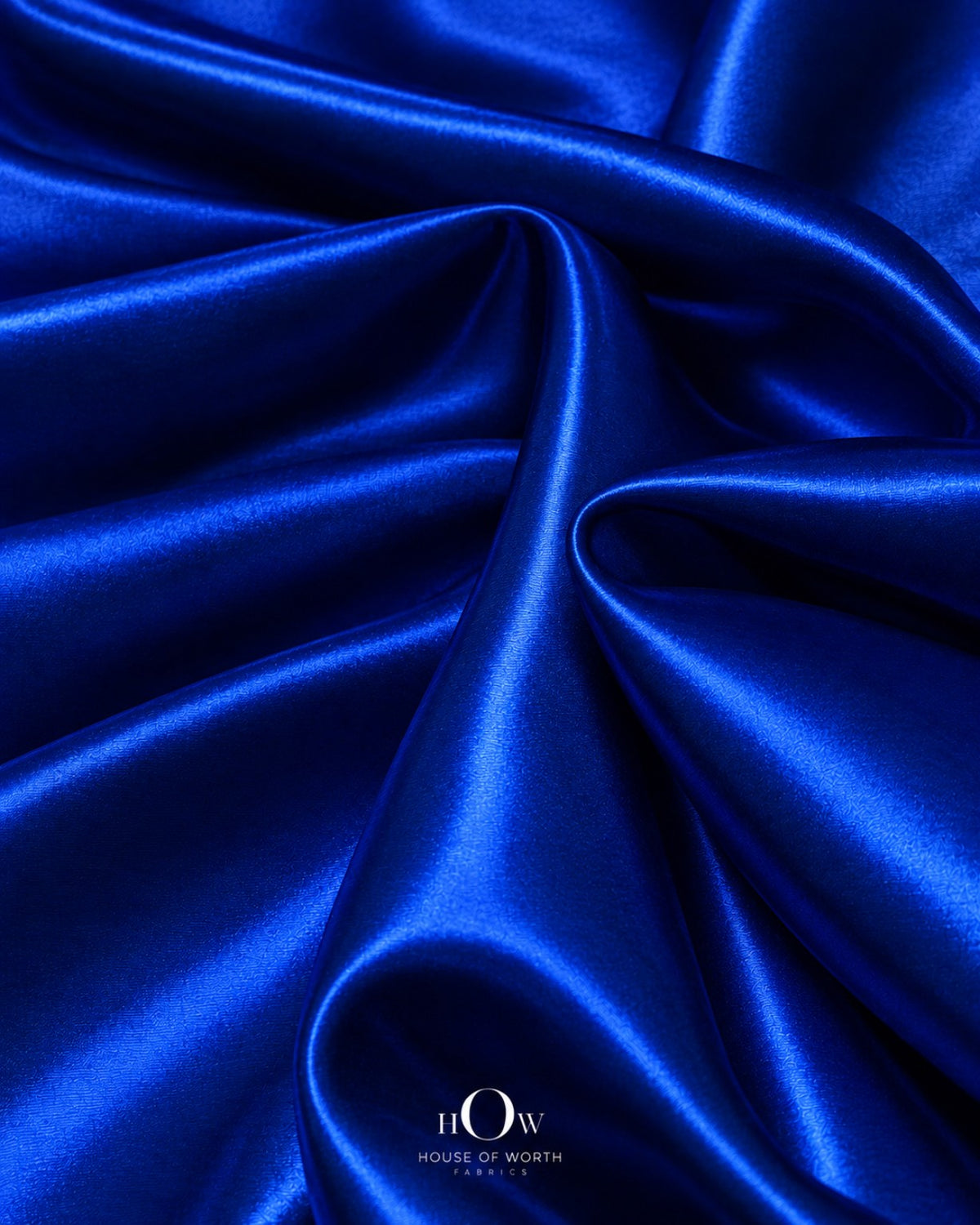 Close view of royal blue metallic Disco Lycra fabric for partywear, stagewear and costumes