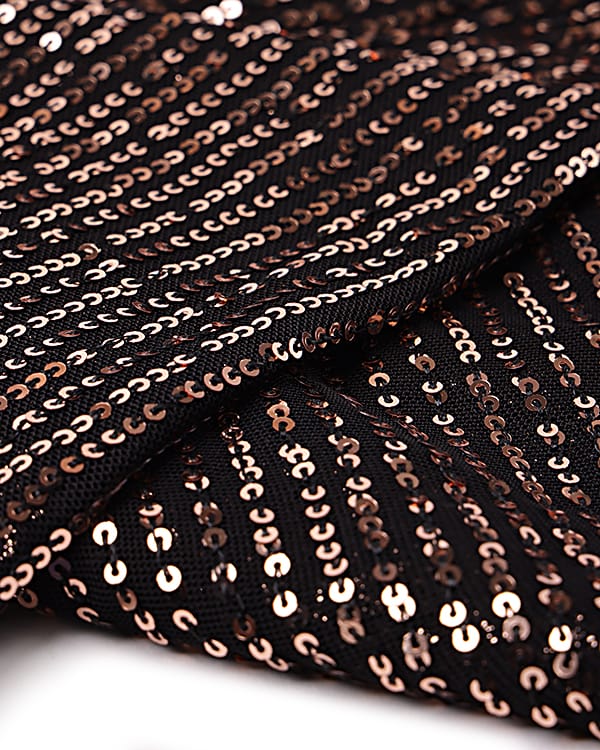 black copper sequins fabric