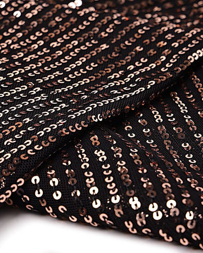 black copper sequins fabric