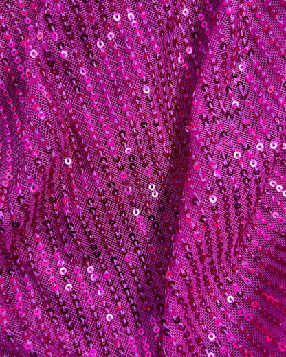 Imported striped sequins fabric for bridal and festive wear – sourced from fabric importers in India.