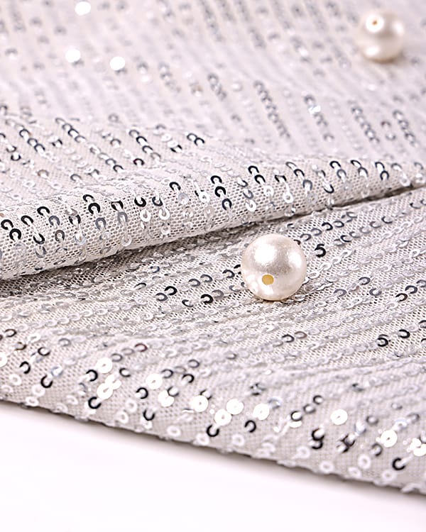 silver net sequins fabric for dresses