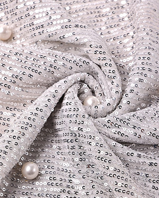 imported silver sequins fabric