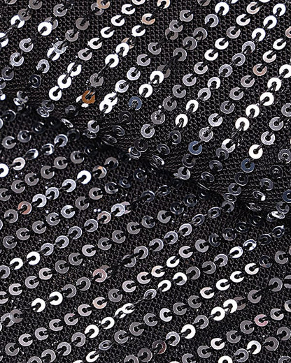 silver sequins fabric for partywear