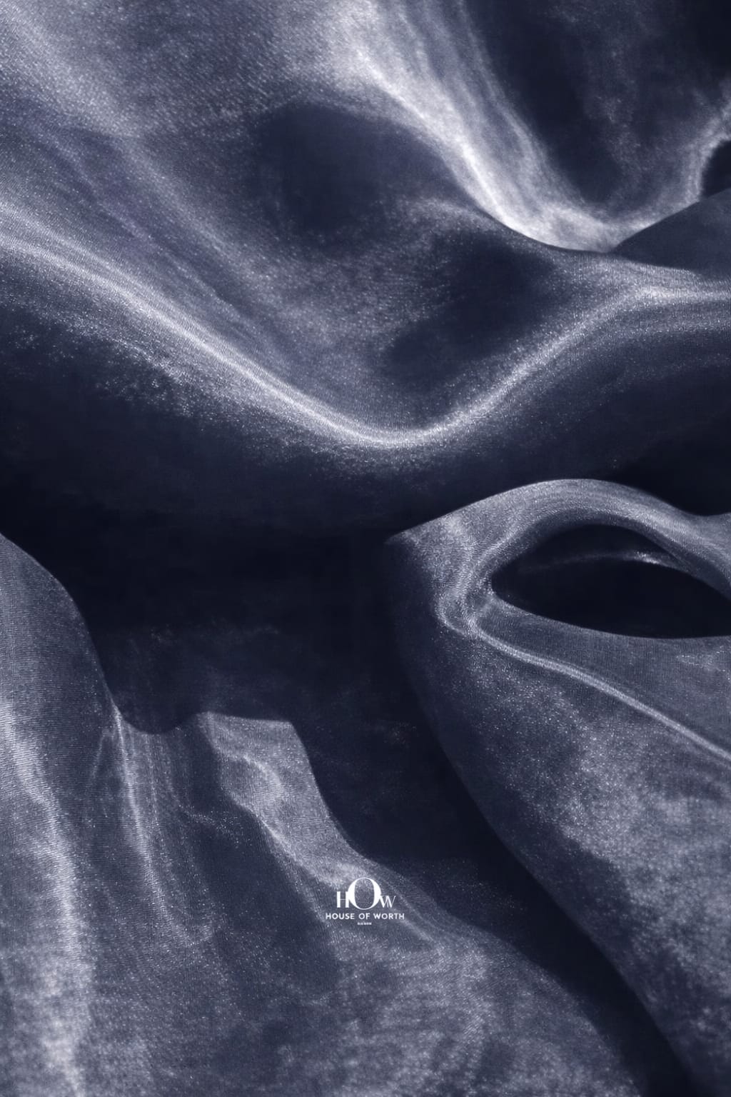 Premium silver grey glass organza for sarees and western outfits