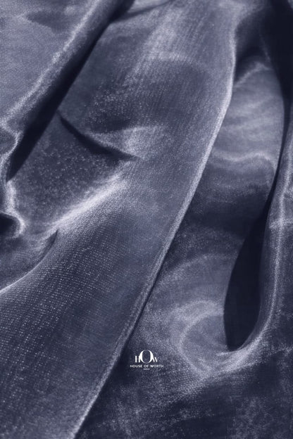 Jimmy Choo silver organza fabric ideal for embroidery and evening wear