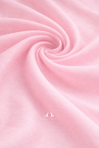 Pink cotton poplin fabric with soft structured drape