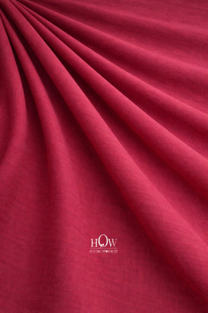 Imported maroon cotton poplin fabric luxury textile