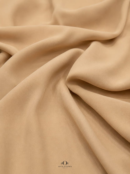 Lightweight Beige Natural Crepe Fabric for dresses and tops