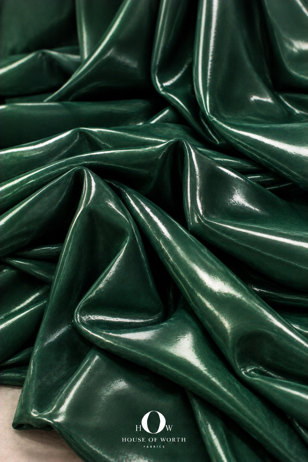 Dark Bottle Green liquid organza fabric for cocktail dresses and western wear