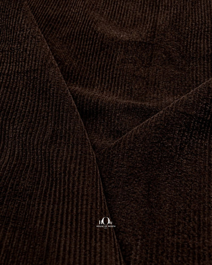 Plain brown corduroy material for skirts, shirts and co-ord sets